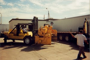 Forklif loading machinery