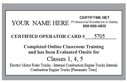 Forklift License Card Get Your Forklift Certification Card Today