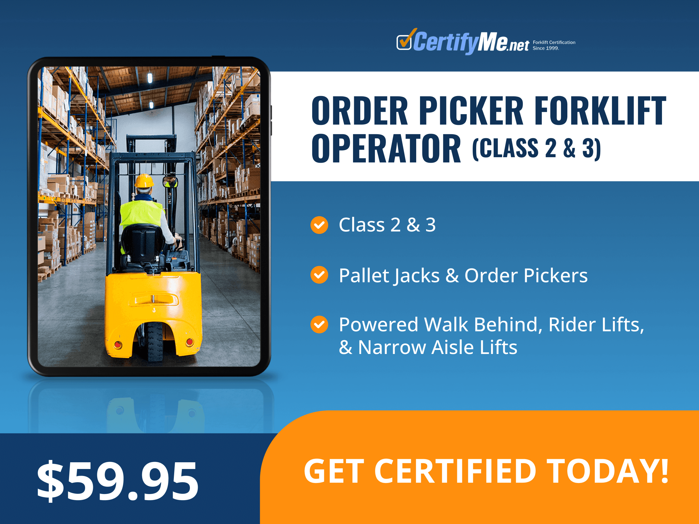 Order Picker Forklift Operator (Class 2 & 3)